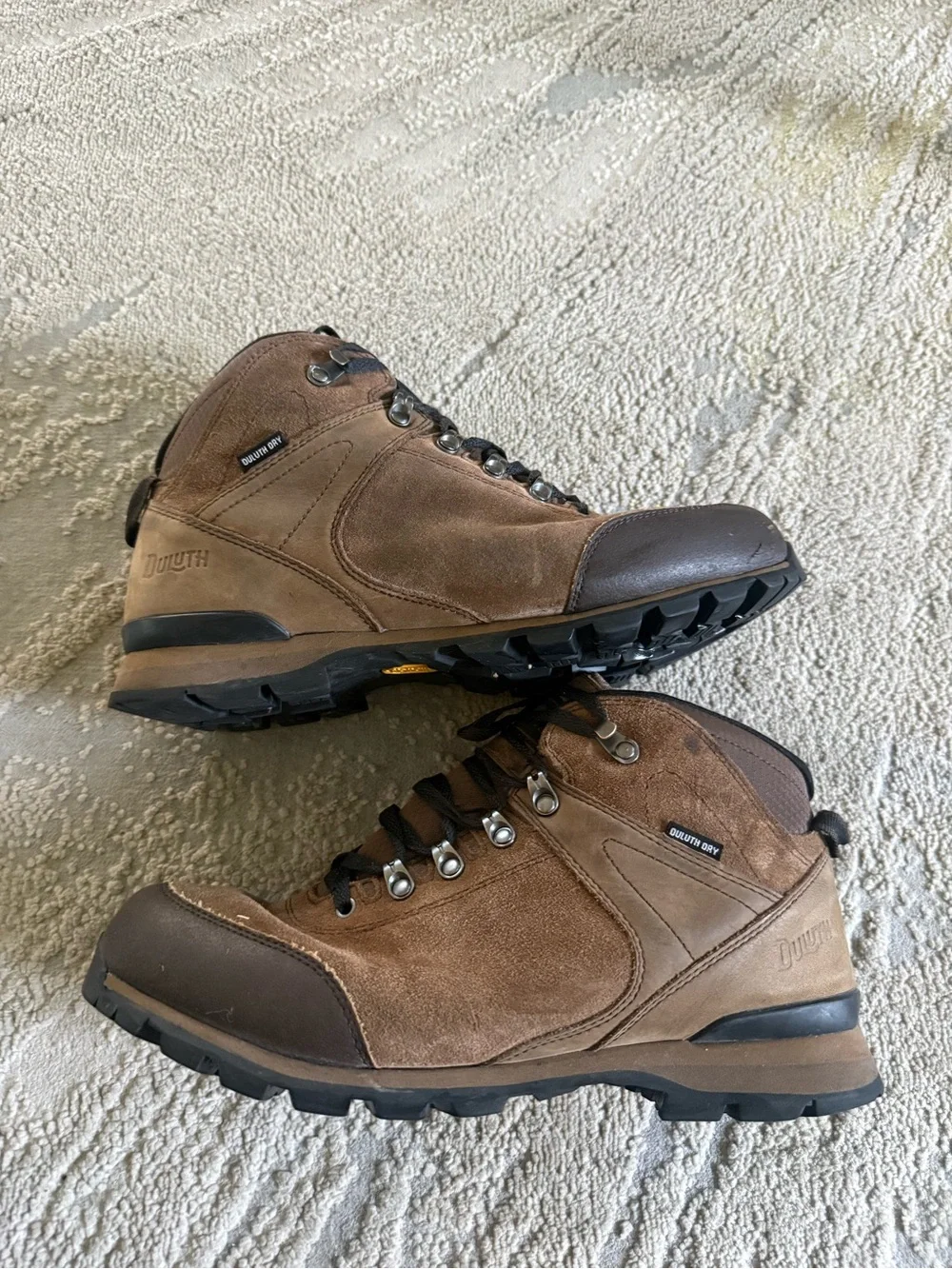 Duluth Trading Jackpine Waterproof brown Leather Boots suede leather 10.5 wide